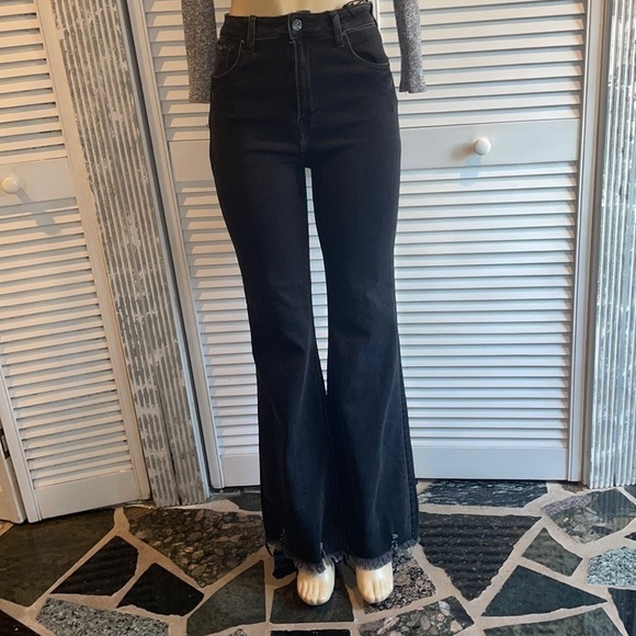 Insane Gene- Revival Black High Rise Super Flare size 11 - Picture 3 of 10